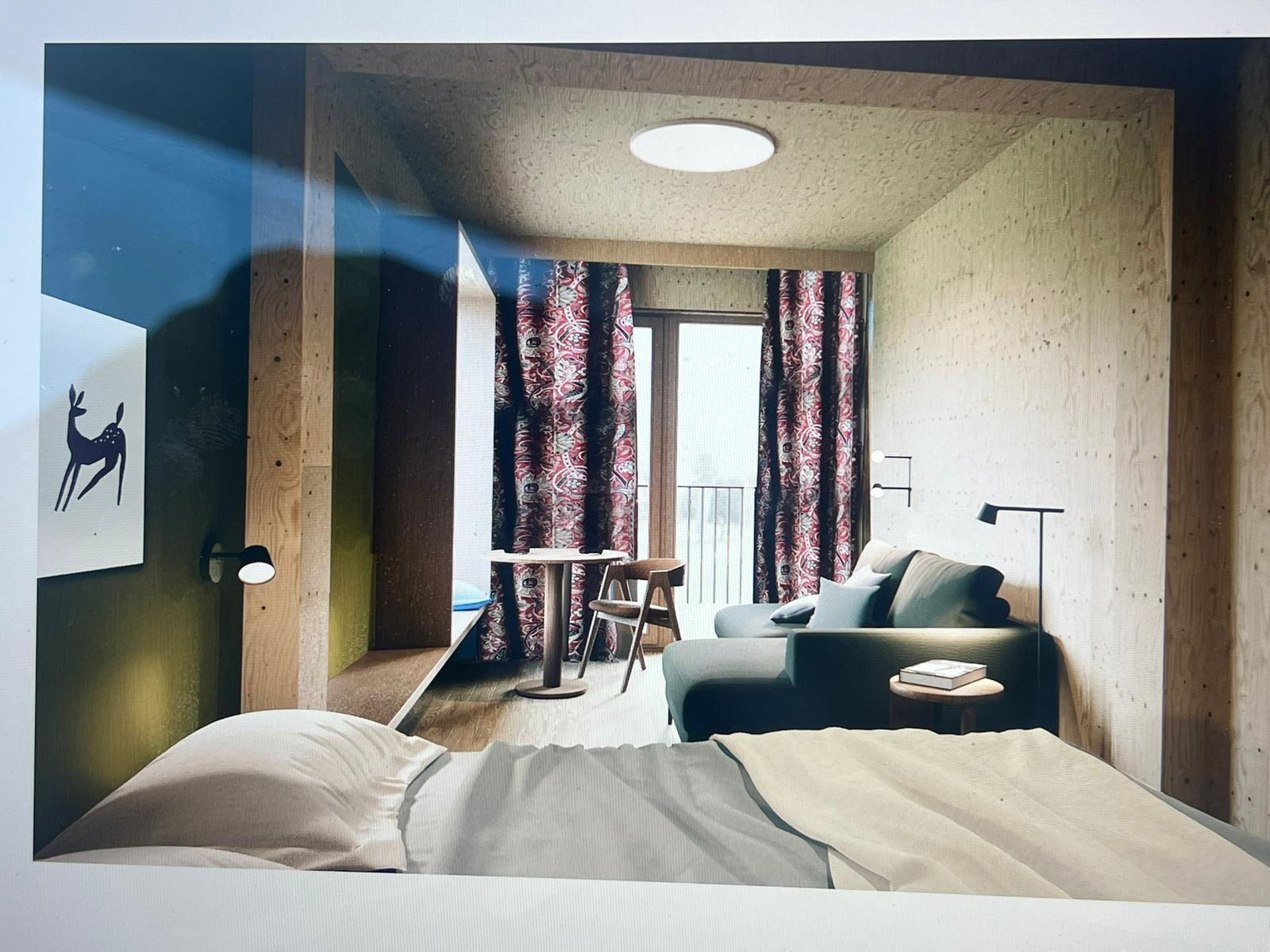 Modernes Wohnzimmer mit Sofa und Tisch